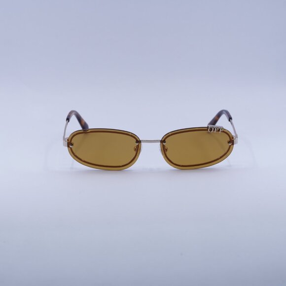 Off-White OERI13M MIAMI 7662 Sunglasses Gold Oval Frame, Caramel Lenses main image 4